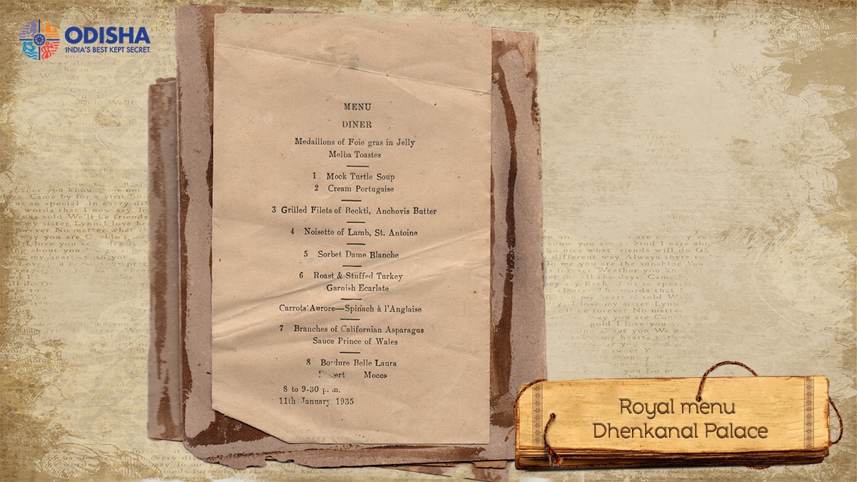 odisha_tourism's tweet photo. @MPTourism @KeralaTourism @my_rajasthan @TourismGoa We laid our hands on one archive menu from #Dhenkanal Palace. #RegalOdisha often used a blend of secret recipes on their menu. Albeit everyone can relish #AllThatOdiasEat, here are some recipes for starters https://t.co/QOs2DYSSJV
#OdishaTourism #StoriesBeginAtHome https://t.co/4a36DvxV6y