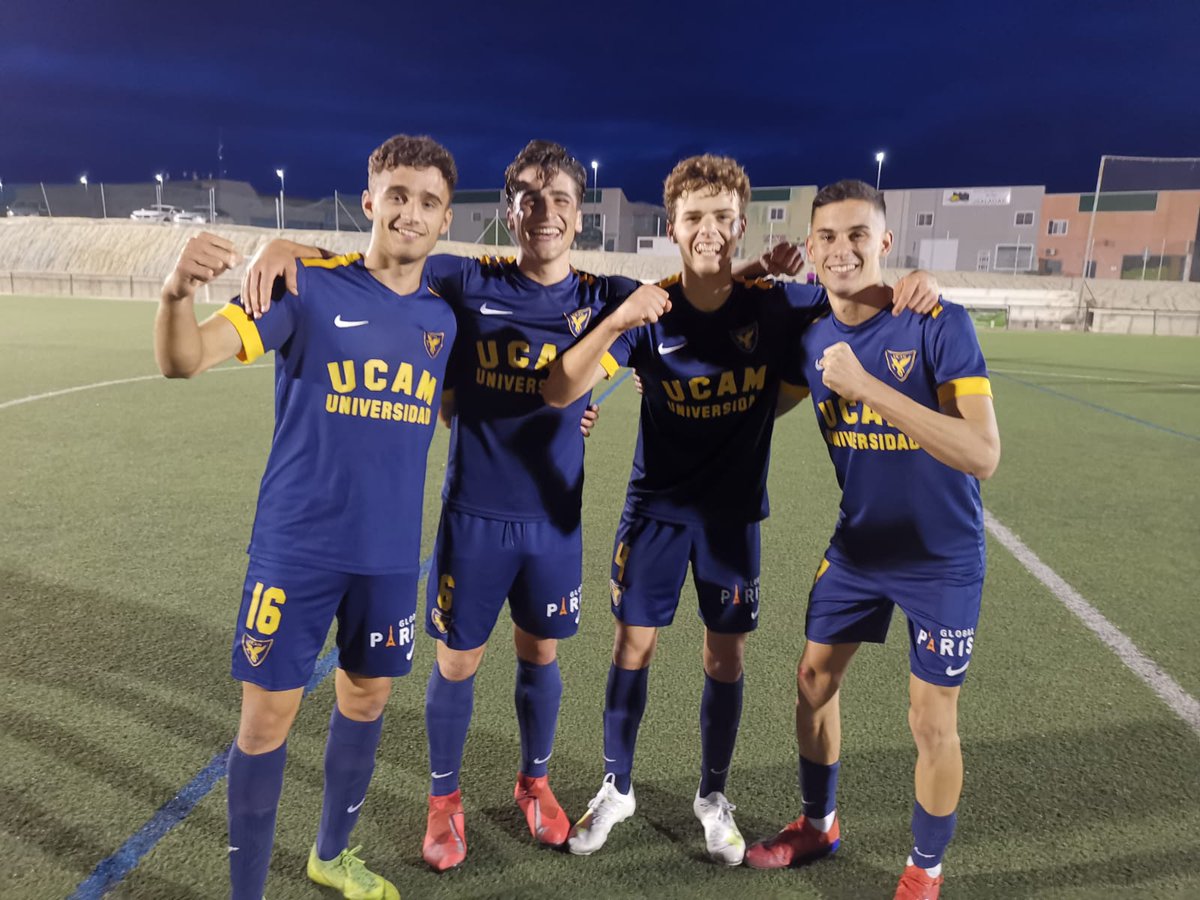 UCAMMurciaCF's tweet photo. 🗓️ Hoy se cumple un año: nuestro Juvenil A  ganaba 0-2 al Lorquí y conseguía el ansiado retorno a la División de Honor. ¡Qué recuerdos! https://t.co/Whox0aubmw