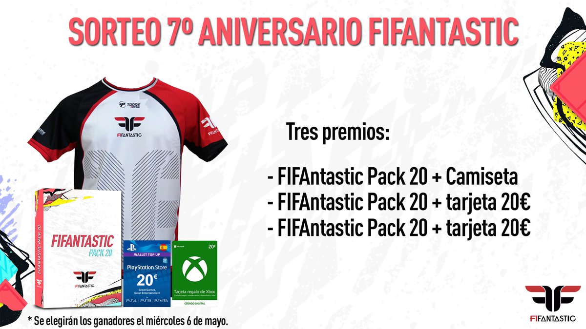 En FIFAntastic cumplimos 7 años, y queremos celebrarlos con vosotros a través de este sorteo.

Tres ganadores disfrutarán de una tarjeta o esta preciosa equipación, así como del mejor contenido para tradear en #FIFA20 👉 bit.ly/3fgDX3M

Para participar: Follow + RT