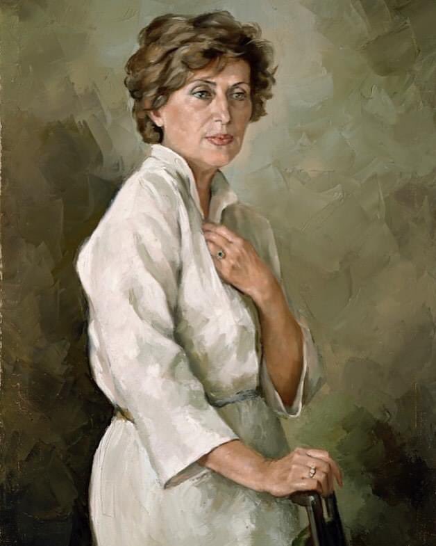 RSanzPintor's tweet photo. “Retrato de mi madre”. 
Este cuadro se lo hice a mi madre hace años y me acompaña desde entonces. 
En un día tan especial, se lo dedico a todas ellas. 

🎨 https://t.co/owyPCARwlR https://t.co/hgktAoh5Zi
