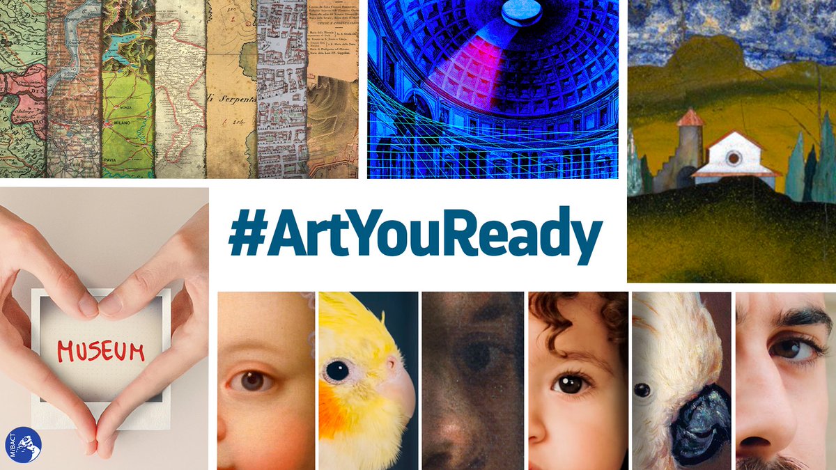 MiC_Italia's tweet photo. Torna #ArtYouReady, il #viaggioinitalia sui social MiBACT: partecipa e condividi scatti che conservi nella galleria nello smartphone o in vecchi album. Archivi, biblioteche, musei, parchi archeologici, paesaggi d’Italia...e cimentati con #lartetisomiglia📲https://t.co/vNYEYzUgk9 https://t.co/H0Ub43n11C