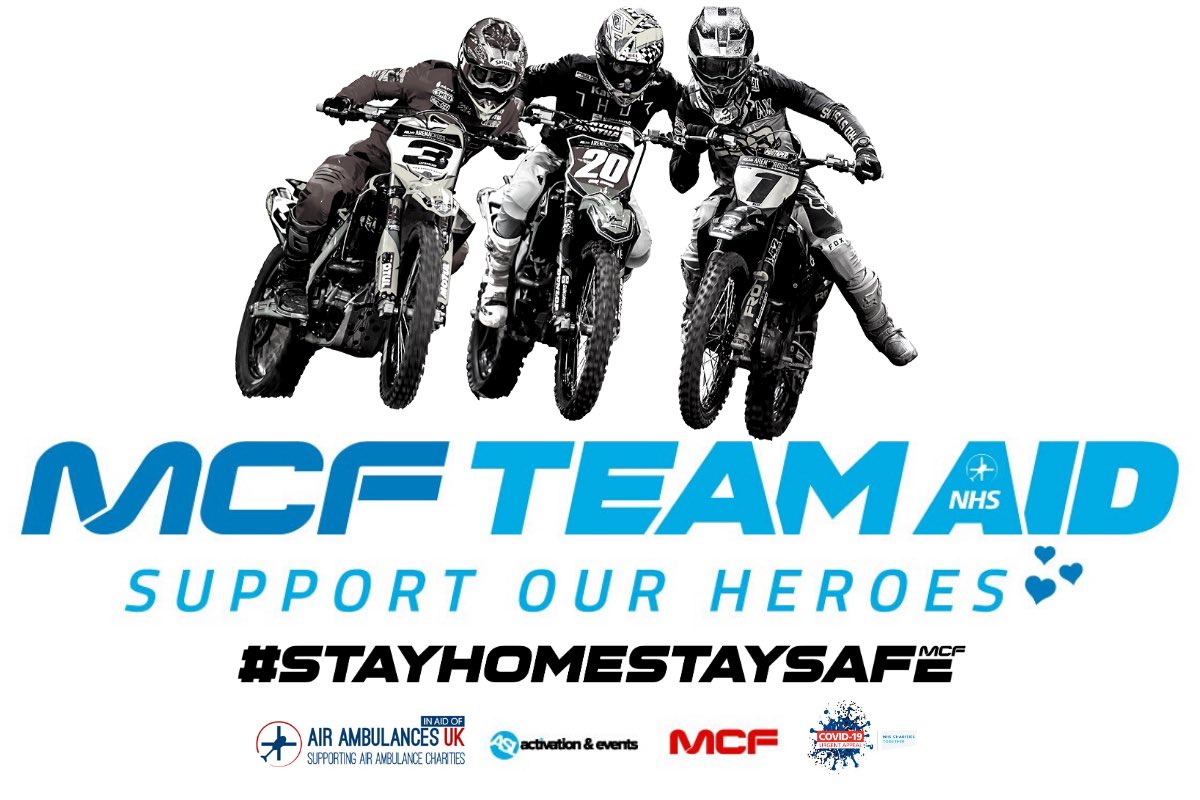 Raise money for the NHS and air ambulance by donating or bidding to win a brand new Sur-Ron youth electric dirt bike jumblebee.co.uk/mcfteamaid

MCF Team Aid 
* mcfteamaid.com
Donate via Virgin Money Giving
* uk.virginmoneygiving.com/MCFTeamAid