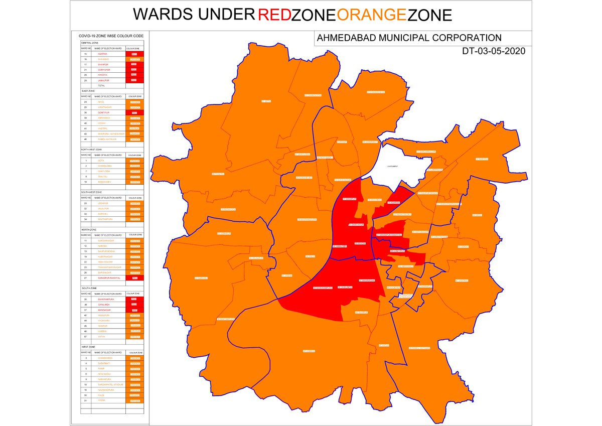 Ward Map Of Ahmedabad Maninagar Becomes Latest Ward To Be Declared As Containment Zone By Amc |  Deshgujarat