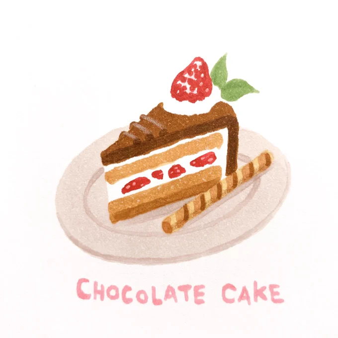 5分で描けるチョコケーキ。 