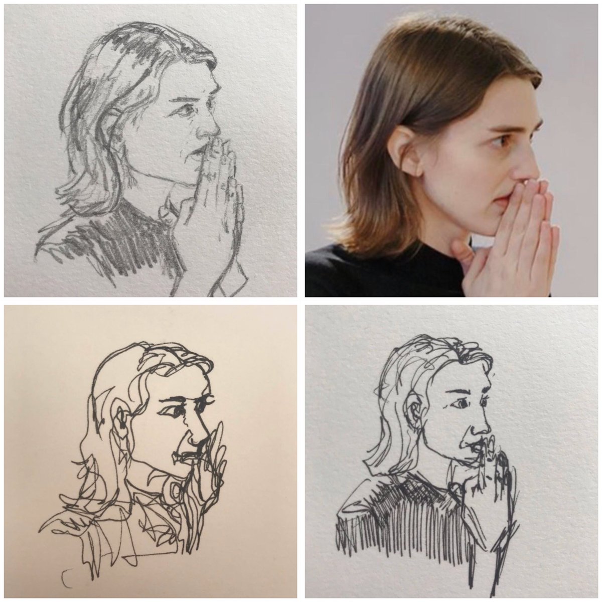 sadiehasler's tweet photo. Love this! 🖤✏️

#repost @poppychristobel 

Deconstructing 
Amy M Nunn rehearsing for Pramkicker by @sadiehasler
which I directed with Dirty Pennies Theatre Co in Melbourne

#doodles #sketch #linedrawing #theatre #rehearsals #art #drawing #quarantine #pramkicker #melbourne https://t.co/thuONF10ir