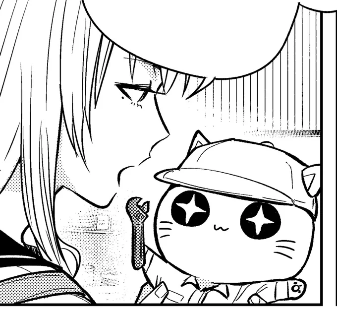 現場猫ならぬ作業猫です
目はネジ頭という設定(笑) 