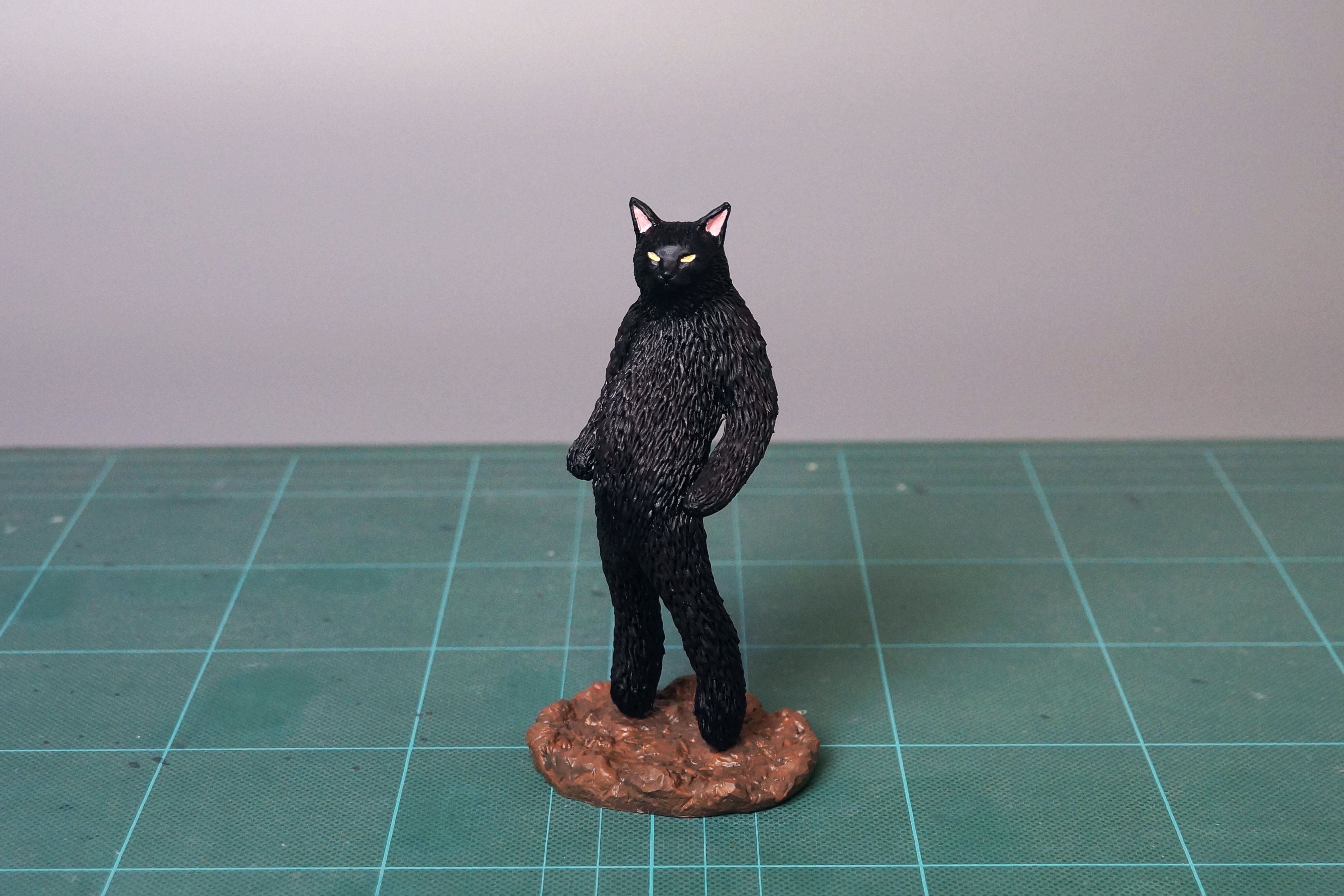 かっこよく見える黒猫のフィギュアを作ってみた これはジョジョ立ち 話題の画像プラス