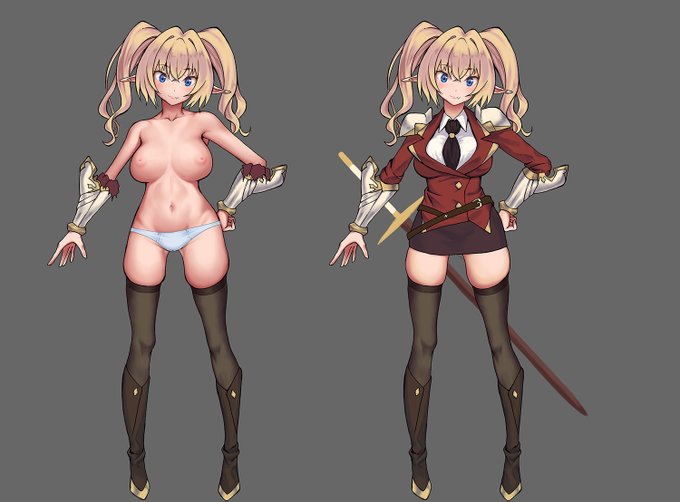 女騎士清書した。色なんかもほぼこんな感じで進めようと思う。 