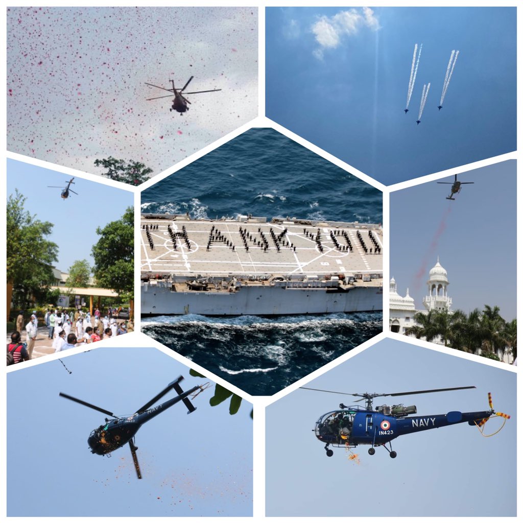 sachin_rt's tweet photo. A Big Salute from the Armed Forces to the Warriors on the ground who are helping 🇮🇳 fight the war against this invisible enemy.
Massive respect to each one of the #CoronaWarriors.
Jai Hind!

#IndiaSalutesCoronaWarriors

@adgpi @IAF_MCC @indiannavy https://t.co/6O6IkbsSEc