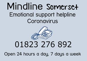 Somerset helpline for people of all ages who need urgent advice and support with their mental health is now operating 24 hours a day, 7 days a week: 01823 276892
