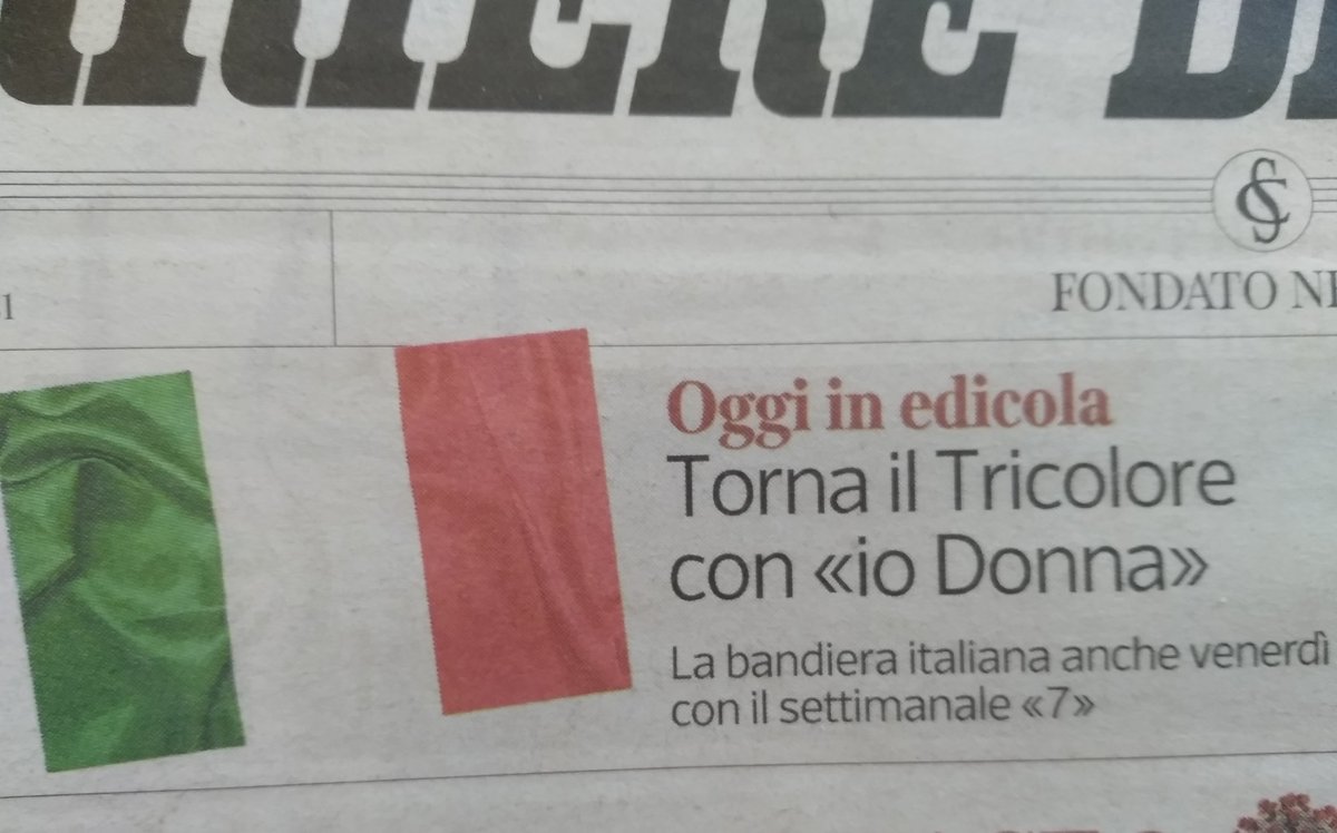 marcominoggio's tweet photo. In questo periodo il Corriere vende più tricolori che giornali https://t.co/lgLIdQTHWn