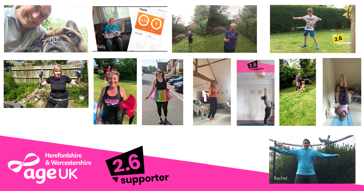 AgeUKHW's tweet photo. Today is the last day of the #TwoPointSixChallenges we would like to say a huge THANK YOU!! To everyone that has donated and taken part in the campaign ๐๐๐
There is still time to donate to help support older people- https://t.co/EY1wObFP3j #worcestershirehour #proudtobeageuk https://t.co/0rNi2w5z6v