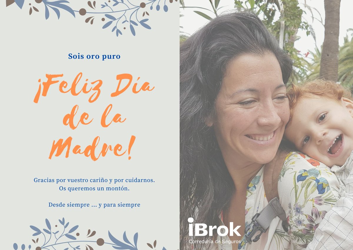 ibrokseguros's tweet photo. Desde iBrok Seguros os deseamos un ¡Feliz Día de la Madre! a todas las MAMÁS del mundo 💐💙

#iBrokSeguros #iBrok #CorreduriaDeSeguros #Seguros #Tenerife #Canarias #correduria #aseguradora #Aunna #AunnaAsociación #DíaDeLaMadre #3Mayo #MothersDay #HappyMothersDay https://t.co/kGsN99eZYj