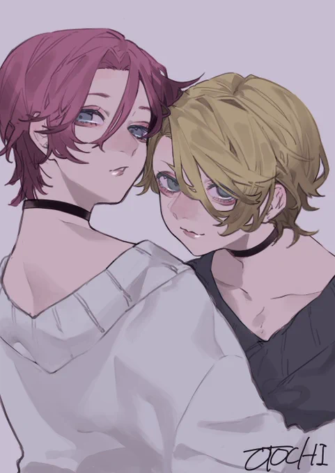 ぽたちゃん(@RENTI_RG)宅の双子擬きちゃんを描かせていただきました! 