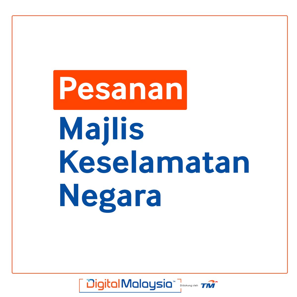 𝗣𝗲𝘀𝗮𝗻𝗮𝗻 𝗱𝗮𝗿𝗶𝗽𝗮𝗱𝗮 𝗠𝗮𝗷𝗹𝗶𝘀 𝗞𝗲𝘀𝗲𝗹𝗮𝗺𝗮𝘁𝗮𝗻 𝗡𝗲𝗴𝗮𝗿𝗮

Sektor ekonomi yang dibenarkan beroperasi mulai esok perlu patuhi SOP dan tidak perlu tergesa-gesa buka operasi perniagaan.