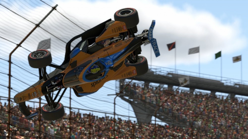 SoyMotor's tweet photo. Vergüenza en la #IndyCar virtual: Pagenaud choca a propósito con Norris en Indianápolis; un artículo de @phidalgof1 - https://t.co/jHFHrQBCWX https://t.co/OgkmAZShZx