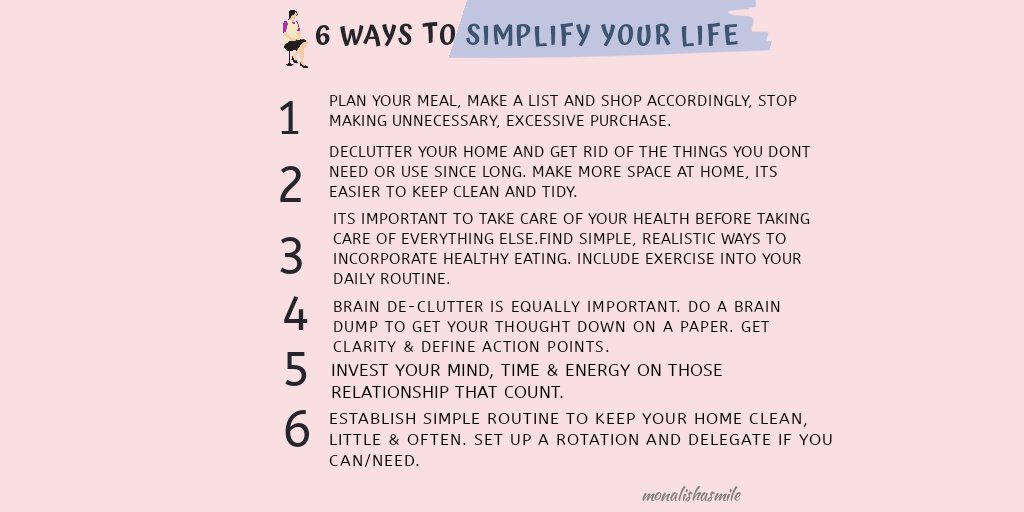 monalishasmile's tweet photo. Simplifying your life can make you happier, stress free, be in better control of your life, all while enjoying a little more.
Check out full post in my insta feed.
https://t.co/gOigIh94wg
#simplifyhome #decluttermind #lifestyleblogger #bloggerstribe https://t.co/7wTxZsTfY1