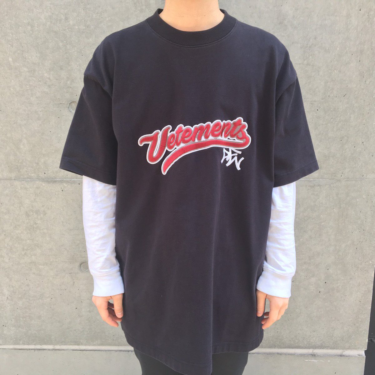 VETEMENTS ヴェトモン17aw ベースボールロゴオーバーサイズスウェット