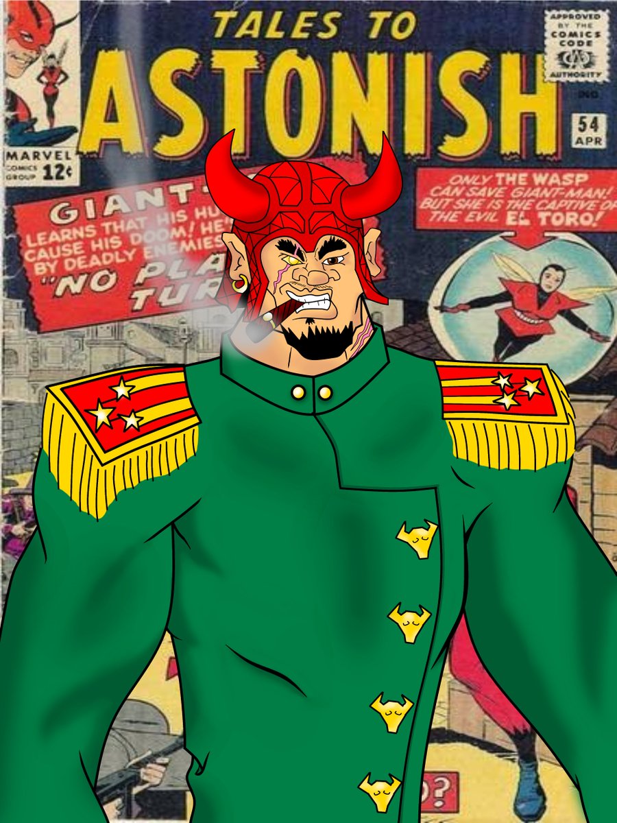 RichardPym1's tweet photo. Another attempts in drawing. I redesigned one of classic Ant-Man villains - El Toro. He was Cuban dictator, so i added some militarism. And scars, like many people tried assassinate him but he is still alive.
#marvel #antman #ant_man #talestoastonish #tales_to_astonish https://t.co/k8Ct0rNYJL