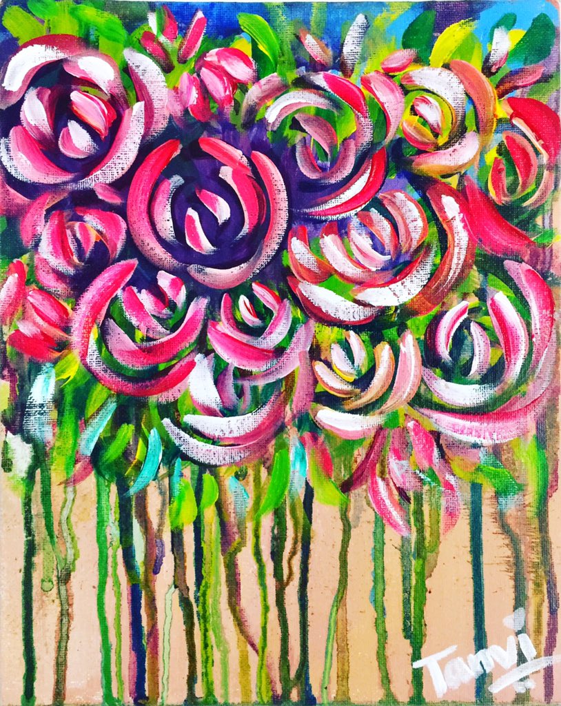 Strobe_Works's tweet photo. Roses are now pink
This painting is wow
It really makes you think
So press like, and comment now!
Gaze upon the abstract magic, crafted by @tanvisharan3
#StrobeWorks #SundayMood #acrylic #abstractart #aesthetic #creativity #QuarantineLife #NotAlone #painting #roses https://t.co/oHVO3627U2