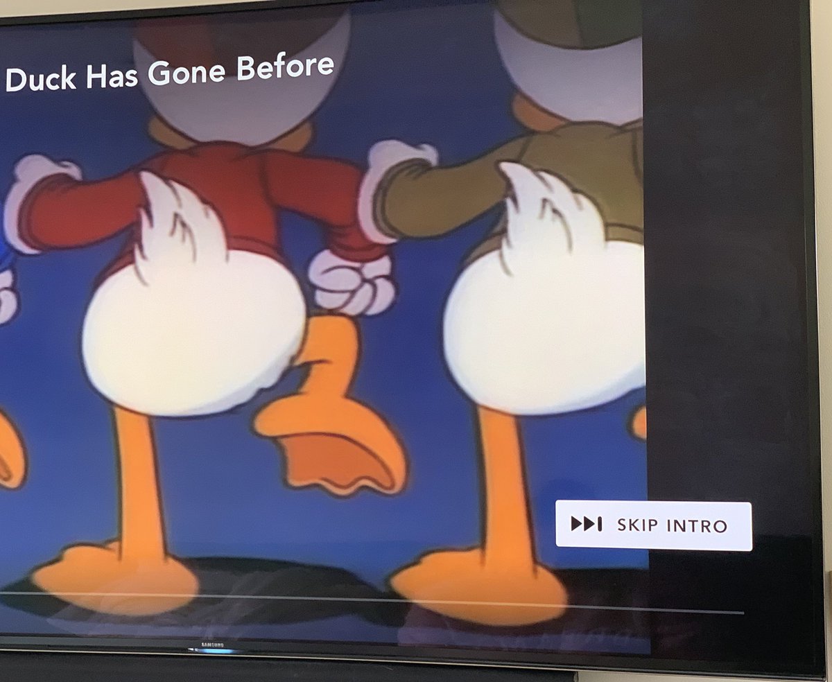 The most pointless ’skip intro’ button ever??? #DuckTales