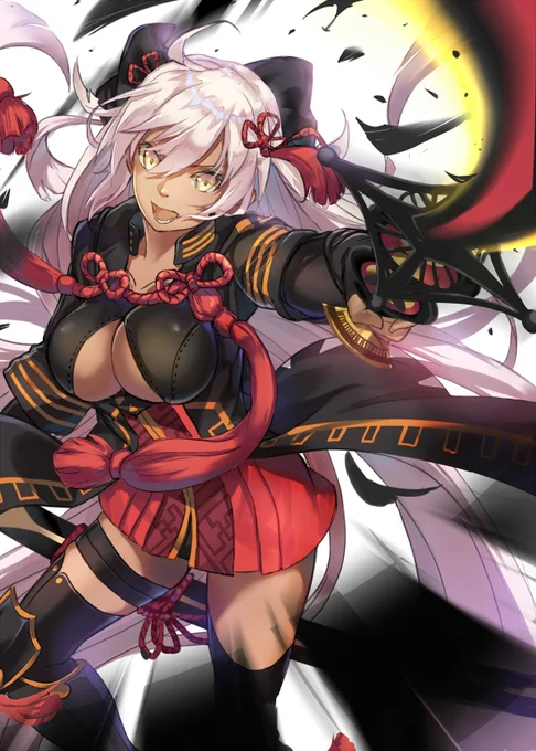 ファイナル復刻という事で以前描いた沖田オルタことまじんさんを・・・っ。
強化おめでとー!!

#FGO 