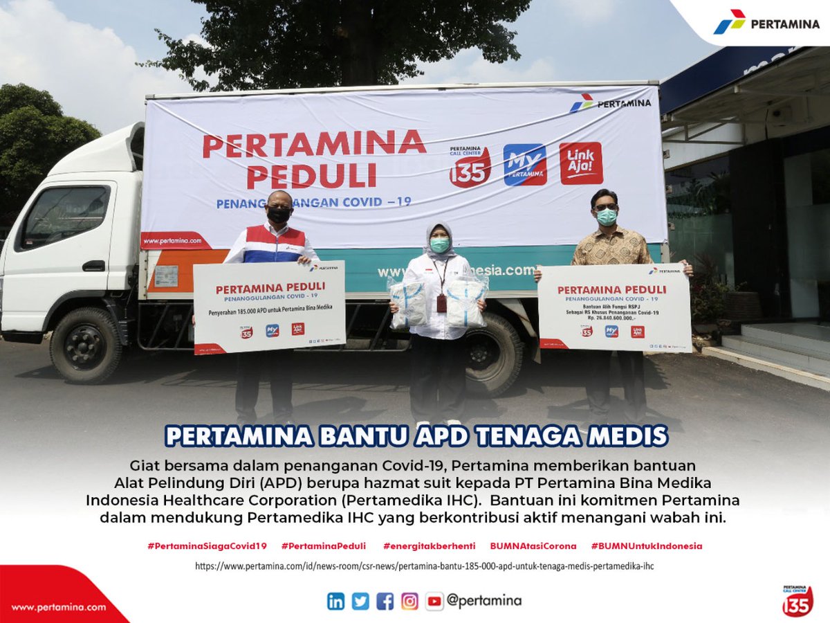 Masa pandemi bukan berarti berdiam diri. Seperti Pertamina yang tak berhenti berkontribusi untuk penanganan Covid-19

#BUMNLawanCovid
#PertaminaSiagaCovid19
#EnergiTakBerhenti