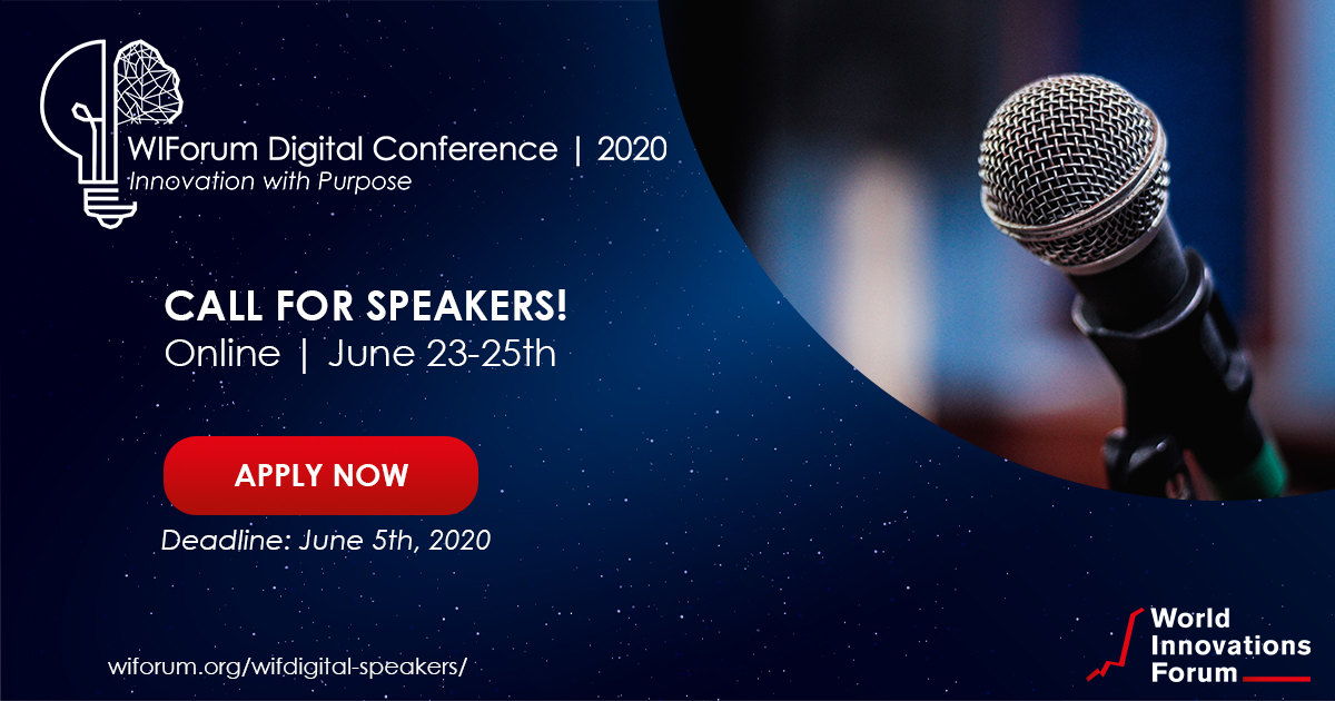 WIForumORG's tweet photo. Our call for speaker is now OPEN for the WIForum Digital Event! Please submit your application by June 5th, 2020. For details and the application form, visit: https://t.co/ynh2skPPB8
#WIFdigital #WIForum #speakerapplication #applynow #callforspeakers #innovation #entrepreneurship https://t.co/WRkM0PmfoX