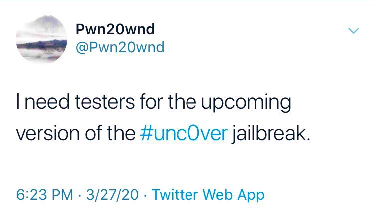 lovegodji's tweet photo. Why @pwn20nd is not active at all it’s been over a month since he tweeted so I hope he is okay but has he left the Jailbreak community ???? https://t.co/4jYKRDlxfF