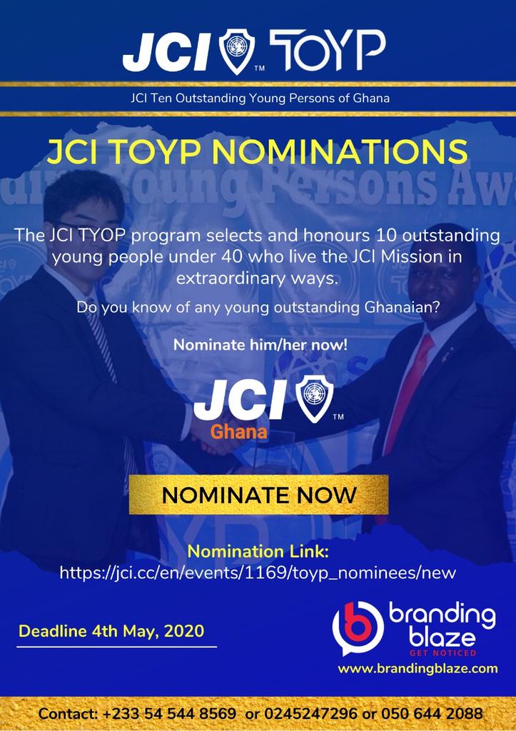 JCI_GHANA's tweet photo. Have you nominated your young outstanding person?

Better late than never. https://t.co/3Xs6ultF2q
