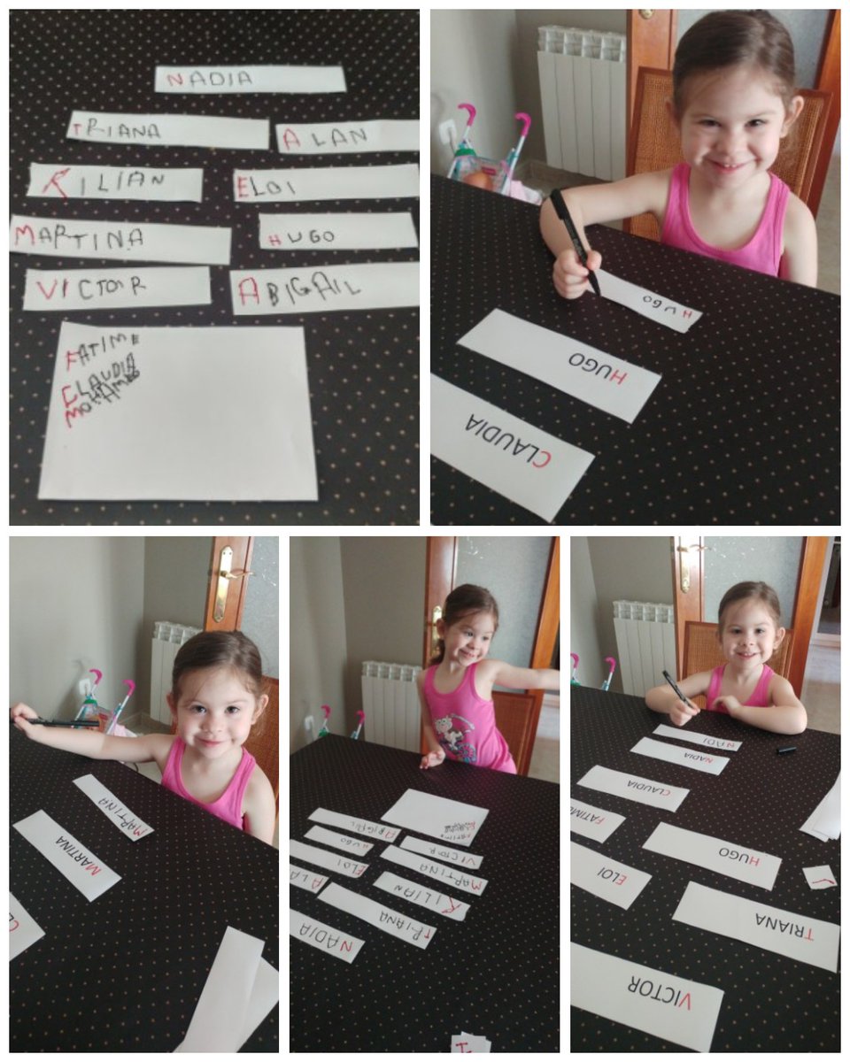 lorenardgz1601's tweet photo. Aquesta setmana, l'activitat que ens proposen des de l'escola és, mitjaçant el nom dels companys de classe recordar les inicials dels seus noms, els seus sons i de pas practiquem una mica de caligrafia. I aquest ha estat el resultat👏👏👏.@FredericGodas https://t.co/BJ31RYJeEj