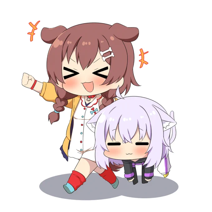 無抵抗で連れていかれるやつ修正版 #絵かゆ #できたてころね 