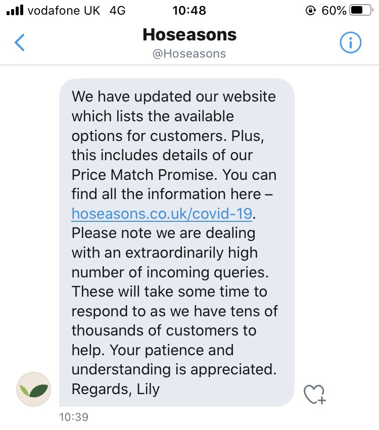 MichClegg's tweet photo. @Hoseasons being as helpful as ever... 3 days to respond to a DM to tell me to read their website 🤨 Thank god for Lily, would never have thought to do that! https://t.co/iB9n1GBHxZ