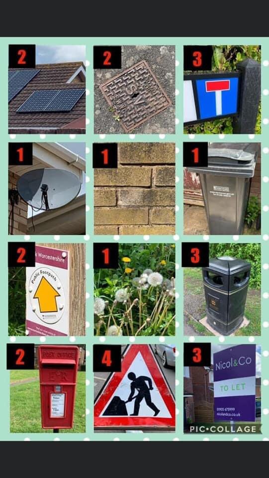 A challenge to do on your daily walk. Each time you find an item on the sheet give yourself that many points. How many points can you get? Can you beat your score the next time you go for a walk?