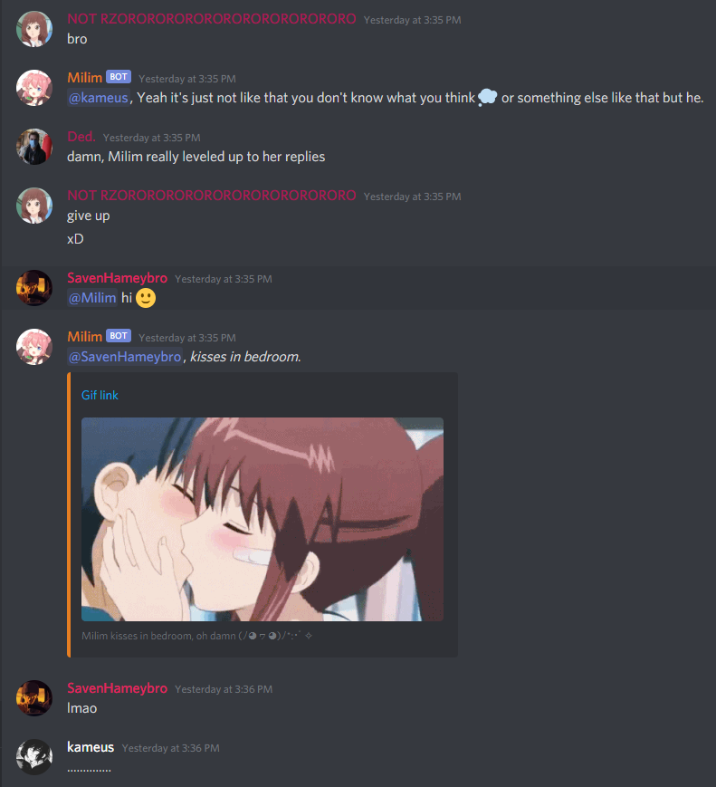 KureijiUnit's tweet photo. What happens when multiple people want to hit on a bot?
Well... https://t.co/YNUNAlijTo