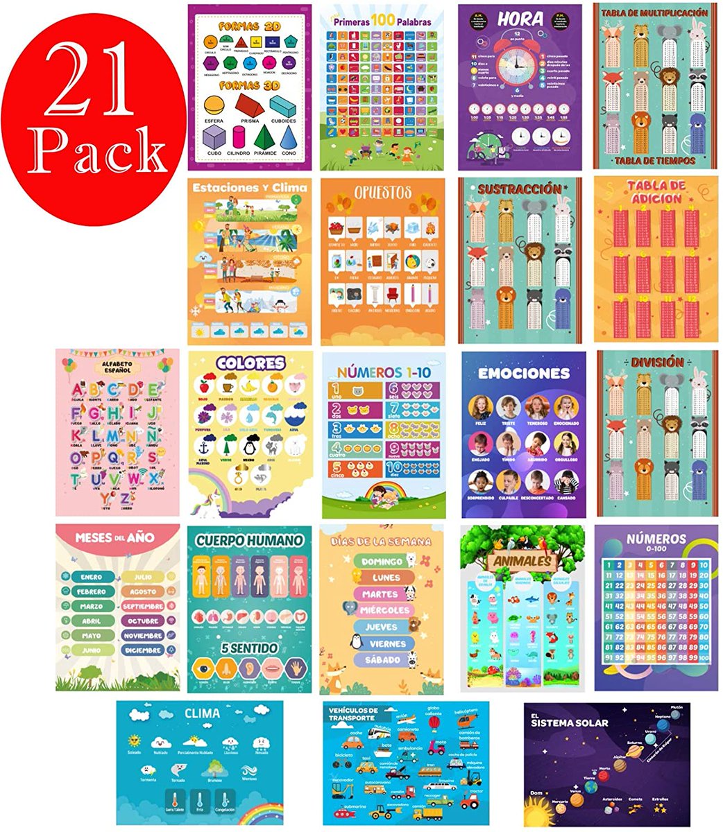 dosmaxx1's tweet photo. #teaching  SPANISH at home easy now

21 pcs Large #Spanish #Educational Posters for #Kids, #preschool  #homeschooling and #Elementary 
Double Side Laminated
13"x17"
250 gr paper

https://t.co/vUgEew4NUk

#HappyToHaveGOT7 #sundayvibes #SundayMotivation #momlife #WayV_BeyondLIVE https://t.co/neOHJO02fM