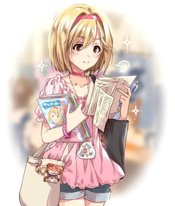 書物見本市(2日目)を楽しむジータちゃん。 #グラブル 