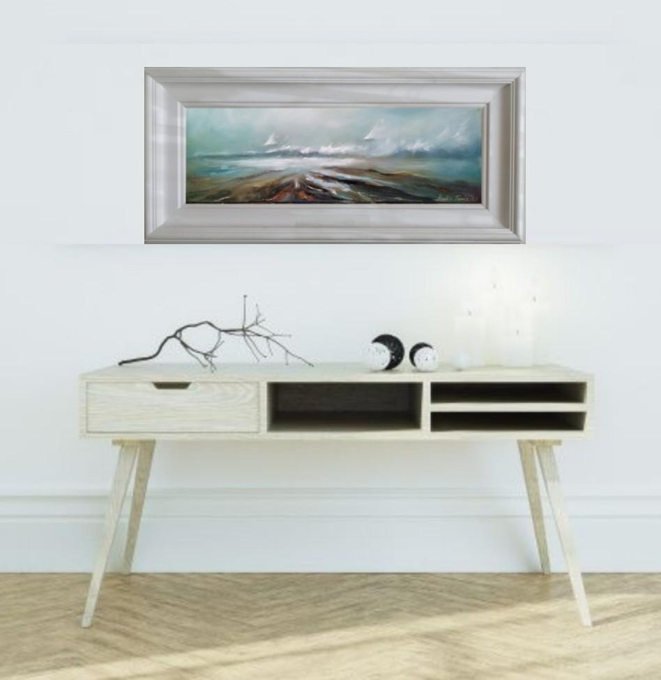 MonikaFerris's tweet photo. Bring some style to your home and surround yourself with a unique art that is worth a thousand words. 

Oil painting called "We are all in the same boat", 35cmx 75cm, €370 FREE postage.
#homedecor #seascape #oilpaintings #whatson #artforsale #interiordesign #stormysea #irishsea https://t.co/snofR0aaju