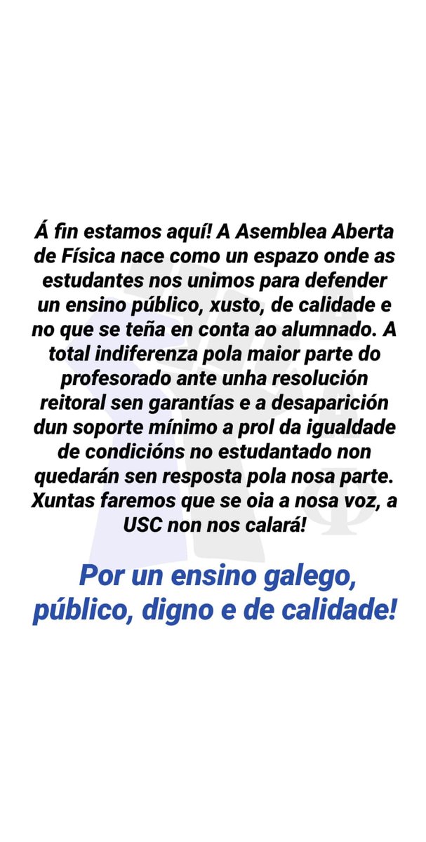AAFisica's tweet photo. Nace a Asemblea Aberta de Física! https://t.co/is9P9xOfjI