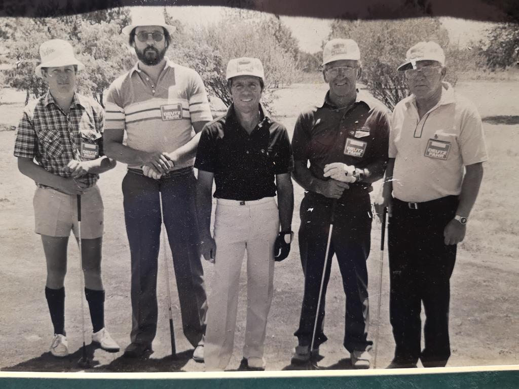 Found this piece of treasure between the old photos. Legend <a href="/garyplayer/">GARY PLAYER</a> with my grandfather on his left.