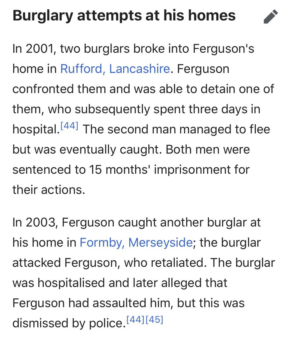 Never forget that former Everton striker Duncan Ferguson thwarted two different burglary attempts at his home in two years, hospitalising two of the three burglars over the course of both break-ins.