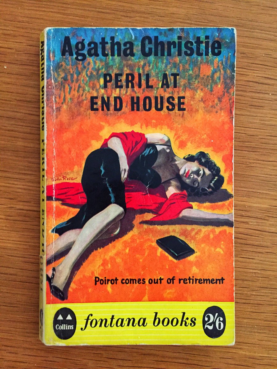 As i am a huge  #AgathaChristie fan and have many gloriously gaudy 50s and 60s copies of her books, i’m going to post up a book cover every now and then for a bit of fun. 1961 Peril at End House