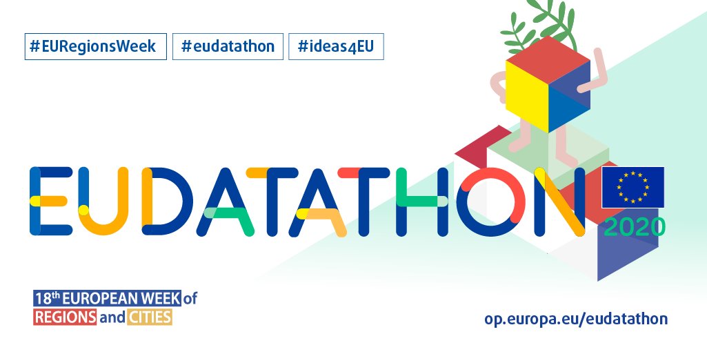 pintoterritory's tweet photo. Do you have a solution to one of the #EUdatathon challenges? Today last day to apply with your #ideas4EU! 12 finalist will come to #EURegionsWeek, divide the 100.000€ and 2 will get the tickets for @WebSummit ! 1 page description to apply here: https://t.co/zxzKHnltSg good luck! https://t.co/OAxnjq0HAA