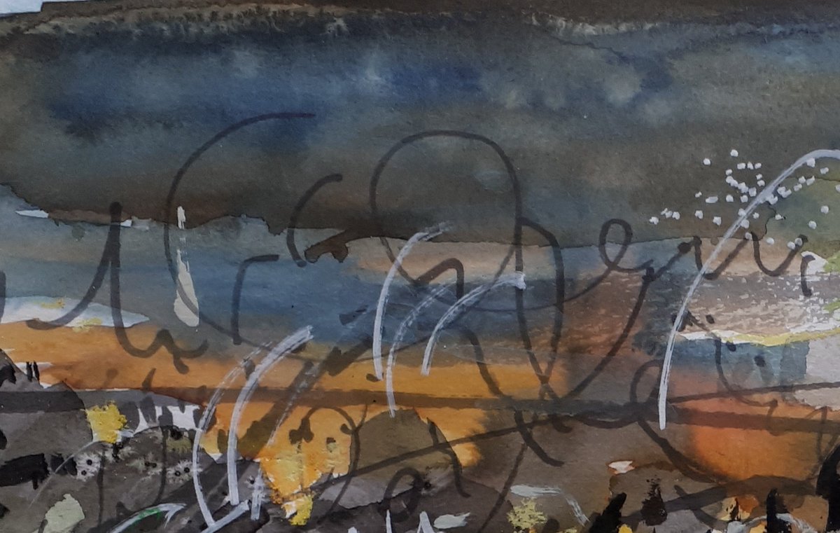 RavenesqueM's tweet photo. Happy #InternationalDawnChorusDay! Mine began by #sound #drawing alone in my #Croydon back #garden at 4am. Something rather magical about hearing the first #birdsong of the day. #dawnchorus2020  #listeningclosely #recordingsounds #markmaking #expressivemarks #mixedmedia #art https://t.co/ERAyvTx2TO
