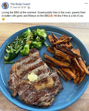 AHDB_BeefLamb's tweet photo. Joe Wicks - the nation's favourite PE Teacher, also known as @thebodycoach , is treating himself to a delicious ribeye with our #steaknight and #makeitsteak advertising campaign. Get involved by sharing your best #steak recipes https://t.co/I5pAG2ccxK
