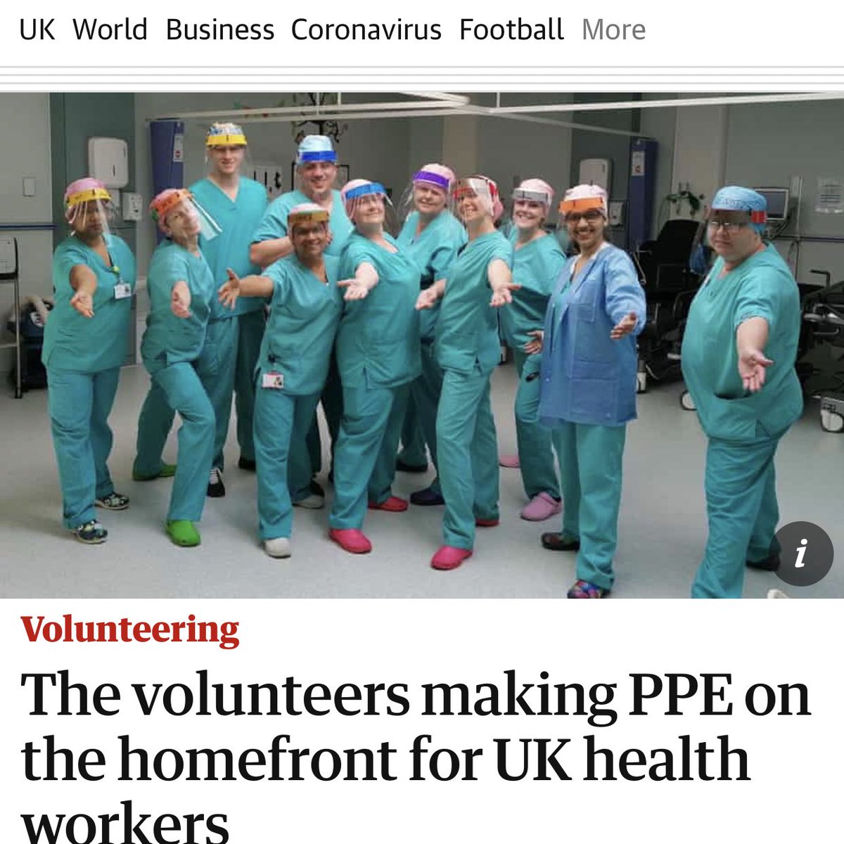 The wonderful team of people <a href="/tauntonscrubs/">taunton scrubbers</a> are working tirelessly to handmake uniforms for local frontline workers in GP surgeries, hospitals and care homes. We salute you all ❤️🌈👨🏼‍⚕️👩🏽‍⚕️ #ourprideofbritain