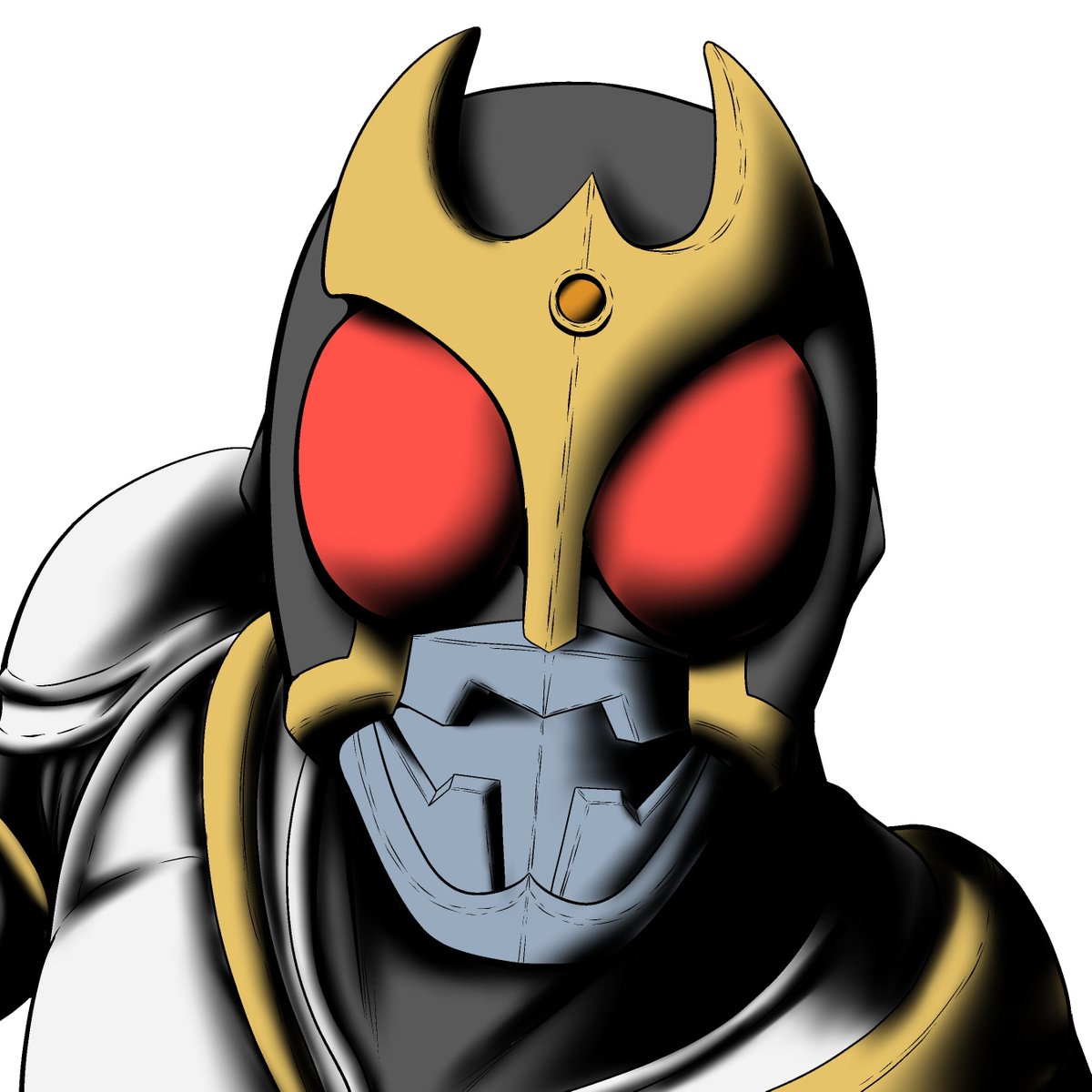 メカジキ弐號 絵描き 仮面ライダークウガ グローイングフォーム イラスト 絵描きさんとつながりたい ベースカラーまで