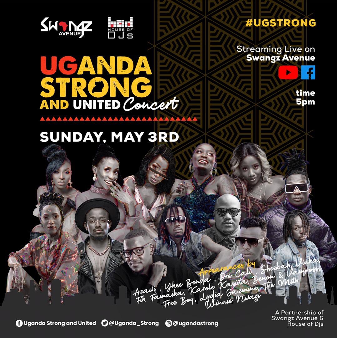 Swangz Events (@swangzevents) on Twitter photo Are you ready π for the historical concert ? Charge your phones, load enough Data, 5pm itβs show time. Live on Facebook & Youtube #UGSTRONG β Are you ready π for the historical concert ? Charge your phones, load enough Data, 5pm itβs show time. Live on Facebook & Youtube #UGSTRONG β