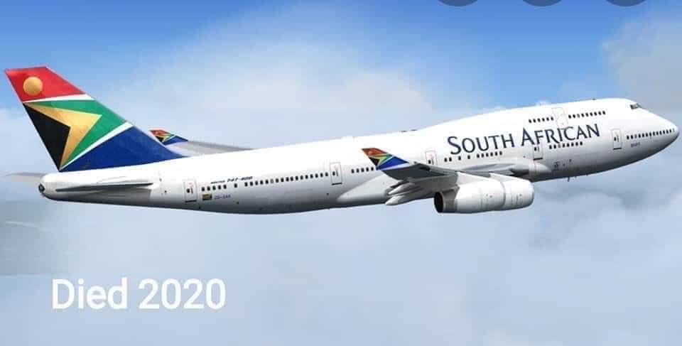 AdvoBarryRoux's tweet photo. South African Airways 

Born 1934
Died 2020
Aged 86

Cause of death corruption, maladministration and greed.

Hamba kahle mkhonto we sizwe https://t.co/osdYJFCiyX