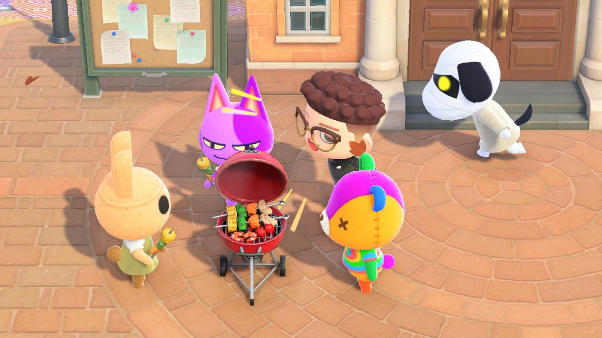 Nintendorfer's tweet photo. Neighbourhood BBQs <3 #AnimalCrossing #ACNH #NintendoSwitch https://t.co/jwTAJBfPn1